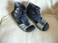 Ricosta Sandalen / Römersandalen Gr. 36 schwarz/hellgrau t. Optik,top Zustand#