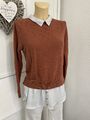 Damen Strickpullover Pullover 2-1 Braun Gr. M 38. #141#