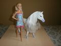 Barbie Pferd mit Barbie Puppe Mattel 2007