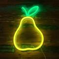 Neon LED Licht Birne Schild Wand Deko Lampe Gaming Setup Beleuchtung Obst Frucht