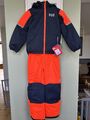 Helly Hansen Rider 2.0 Skijacke Trägerhose Salopette Set 152/12 dunkelblau neon orange