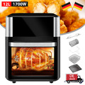 12L Airfryer XXL Heißluftfritteuse Fritteuse Backofen Grill 1700W Digitale HOT