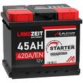 Autobatterie 45Ah 12V Citroën Dacia Ford Opel Peugeot Renault VW statt 44Ah 42Ah