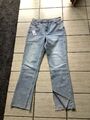 Neue Jeans Von Vila Hellblau Used High Waist Straight Leg Größe 40 