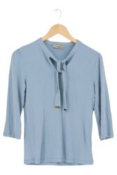 UTA RAASCH Langarmshirt Gr. 36 Blau Bindekragen Elegant