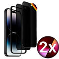 2x Panzer Folie PRIVACY IPhone Displayschutz Folie Echt Glas Blickschutzfolie