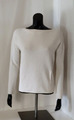 Monari Ripp Strickpullover 50%Schurwolle 50% Acrylic Damen Gr.40 cremeweiß neuw.