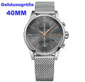 Hugo Boss Herren Uhr HB1513440 Jet Chronograph Edelstahl Mesh Armbanduhr Ø40mm