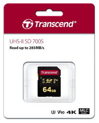 Transcend SDXC Karte 64GB Speicherkarte 700S UHS-II U3 4K V90 Class 10