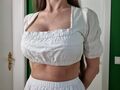 Damen Country Line Trachtenmode Bluse Hemd Oktoberfest Dirndl Spitze XS S 34 36