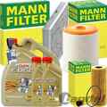 MANN INSPEKTIONSPAKET+CASTROL 5W-30 ÖL passend für AUDI A6 C7 A7 4G 2.8+3.0 TFSI