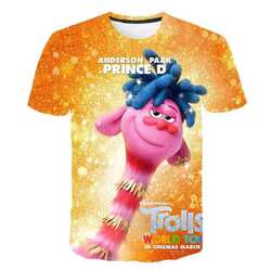 Kinder Erwachsene Trolls Poppy Cartoon 3D Kurzarm T-Shirt Pullover Tee Top DE