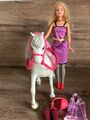 Barbie Pferd mit Reiterin und Zubehör