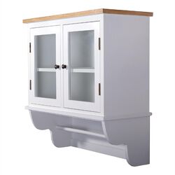 WANDSCHRANK "IDA" | weiß, shabby chic, 74x71x31cm | Landhaus Küchenschrank 