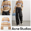 ACNE STUDIOS Pullover Größe UK 8 verlängerte Ärmel Mohairmischung - brauner Mix