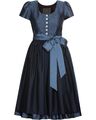 REITMAYER Midi Dirndl mit Kurzarm midi Dirndl Rundhals Kragenlos Jacquard-Muster