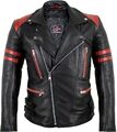 Retro Motorrad Lederjacke 80´s oldschool in verschieden Farben erhältlich Biker