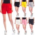 Sweatshorts Damen Hotpants Baumwolle-Mix Bermuda 36-44