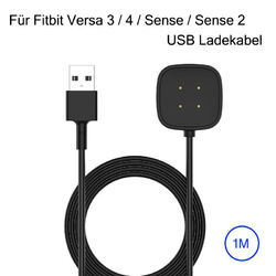 USB Ladekabel Für Fitbit Versa 3 / 4 / Sense Watch Magnetisch Ladegerät Kabel 1m