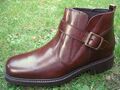 Clarks HIGH-SHINE TAN Leather MONK STRAP Stylish Ankle Boot Men UK-11 G EU-46 M