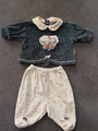 Baby Outfit 2tlg Gr.50 Sweatshirt + Sweathose Grau,Beige Mäuse Pullover Set