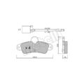 1x ORIGINAL® Metelli 22-0143-0K Bremsbelagsatz, Scheibenbremse Hinten, inkl.