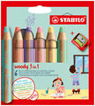 STABILO Woody 3 in 1 Multi- Talent Stifte, Pastellfarben , Siehe Beschreibung