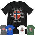 Viking Norway Herren T- Shirt Norwegen Flagge Wikinger Vikings Design Shirt #F16