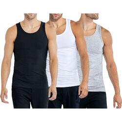 Unterhemd Herren Baumwolle 3er Pack Feinripp Tank Top Achselhemd Muskelshirt⭐⭐⭐⭐⭐✔Farbwahl✔Langlebig✔Strapazierfähig✔Stretch✔M-3XL