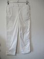 356/12 COMMA Damen Hose  Gr. 40 weiß Cargo Stil casual MOM FIT Stretchhose