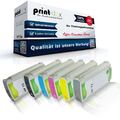 6x Premium Tintenpatronen für HP DesignJet-T-1120-PS-24-Inch C9371A C9373A