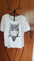 Schickes Shirt mit Pailletten Motiv EULE Gr.38 guter Zustand