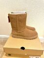 UGG Australia Classic Short Logo Zip Damen Winterboots chestnut Gr. 37 Neu