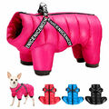 Hundemantel Wasserdicht mit Geschirr für Kleine Hunde Winter Overall Hundejacke