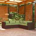 Garten Lounge Set Kissen Gartenmöbel Sofa Garnitur Sitzgruppe Poly Rattan vidaXL