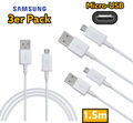 3x 1,5m original Samsung Micro-USB Ladekabel für Samsung Galaxy S3 S4 S5 S6 S7 