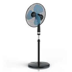 Brandson Standventilator mit 3 Leistungsstufen & leisem Betriebsgeräusch| 40cm ØHöhenverstellbar / 4-Stufen Schalter / Kraftvoll /