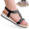 Damen Riemchen Sandalen Keilabsatz Plateau Glitzer Metallic