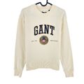 GANT Beige Crest Shield Rundhals Pullover GRÖSSE XS