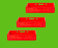 3 Stück E1 Fleischkiste Rot Kiste Eurobox Lebensmittelecht Metzgerkiste Box