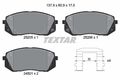 TEXTAR 2520501 TEXTAR Bremsbelagsatz, Scheibenbremse für HYUNDAI KIA