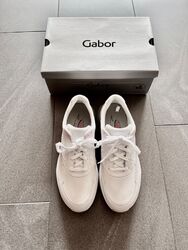 GABOR Rollingsoft Sneakers Gr. 42 (8) Leder weiß, ungetragen, NP 139€