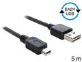 3x DELOCK Kabel EASY USB 2.0-A > Mini USB 5Pin Stecker/Stecker 5 m