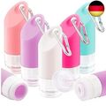 Unihuby Silikon Reiseflaschen 58ml Set, 5 Stück Auslaufsichere Reiseflaschen