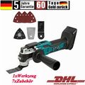 18V Akku-Multifunktionswerkzeug Oszillierende Multitool+Zubehör für Makita Akku