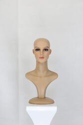 Perückenkopf Dekokopf Make Up Schaufensterpuppe Mannequin Torso Perücke Kopf T2