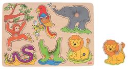 Soundpuzzle Zootiere Tierstimmen Steckpuzzle Lernspiel Holzpuzzle Tierpuzzle