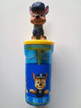 Paw Patrol 3D Becher Trinkbecher Figur Chase mit Strohhalm 360ml