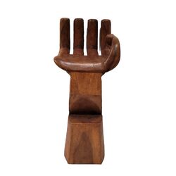 Hand Stuhl Teakholz Bar Hocker Design Deko Massiv Blickfang Holz 