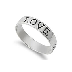 925 Sterling Silber Ring oxidiert platiniert Glaube Liebe Hoffnung